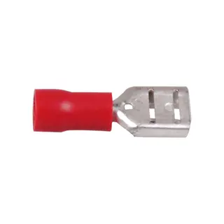 Produktfoto för Fladstik Hun Rød 6,3X0,8Mm - - (100 stk.)