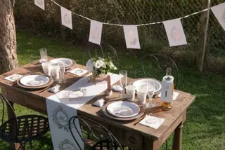 Produktfoto för Flaggbanderoll Bröllop - Just Married - Roséguld