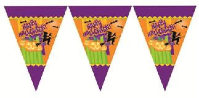 Alternativ bild 0 för Flaggbanderoll Happy Halloween