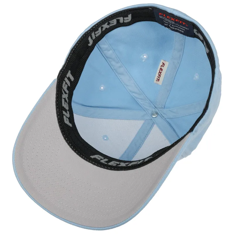 Bild 3 för Flexfit - Blå flexfit Keps - Carolina Blue Flexfit Wooly Combed @ Hatstore
