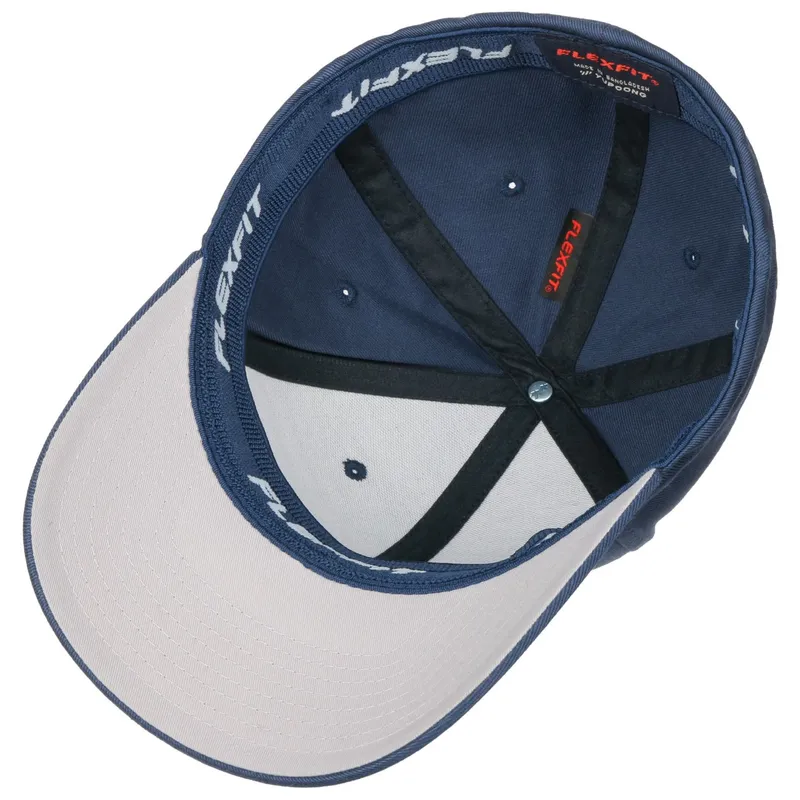 Bild 3 för Flexfit - Blå flexfit Keps - Wooly Combed Navy Flexfit @ Hatstore