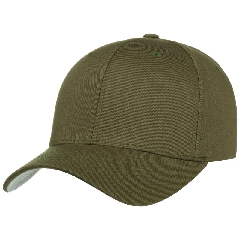 Bild 1 för Flexfit - Grön flexfit Keps - Wooly Combed Olive Flexfit @ Hatstore