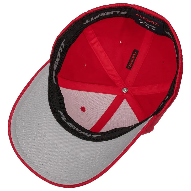Bild 3 för Flexfit - Röd flexfit Keps - Red Flexfit Wooly Combed @ Hatstore