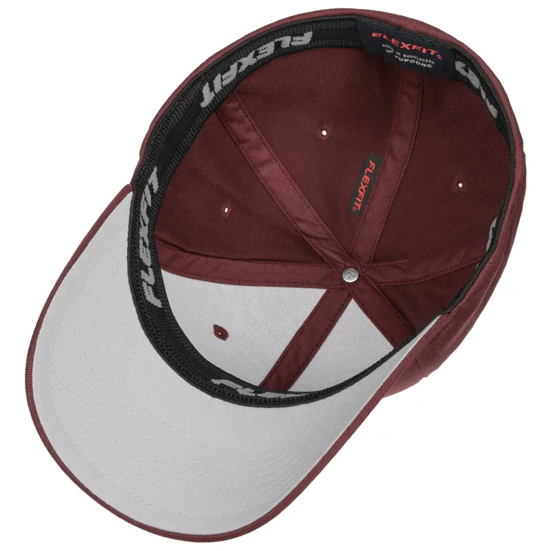 Bild 3 för Flexfit - Röd flexfit Keps - Wooly Combed Maroon Flexfit @ Hatstore