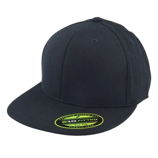 Bild 1 för Flexfit - Svart fitted Keps - Premium 210 Black Fitted @ Hatstore