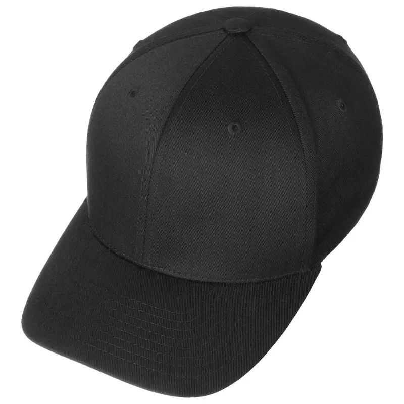 Bild 2 för Flexfit - Svart flexfit Keps - Black With Black Undervisor Flexfit Wooly Combed @ Hatstore