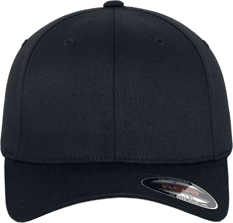 Bild 2 för Flexfit - Svart flexfit Keps - Wooly Combed Black Flexfit @ Hatstore