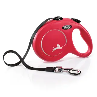 Produktfoto för Flexi New Classic L Hundkoppel 5 m/50 kg (Röd)
