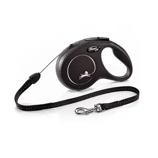 Produktfoto för Flexi New Classic S Cord 8m/12kg (Svart)