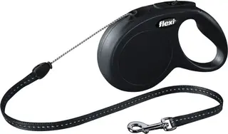 Produktfoto för Flexi New Classic S Cord 8m/12kg (Svart)
