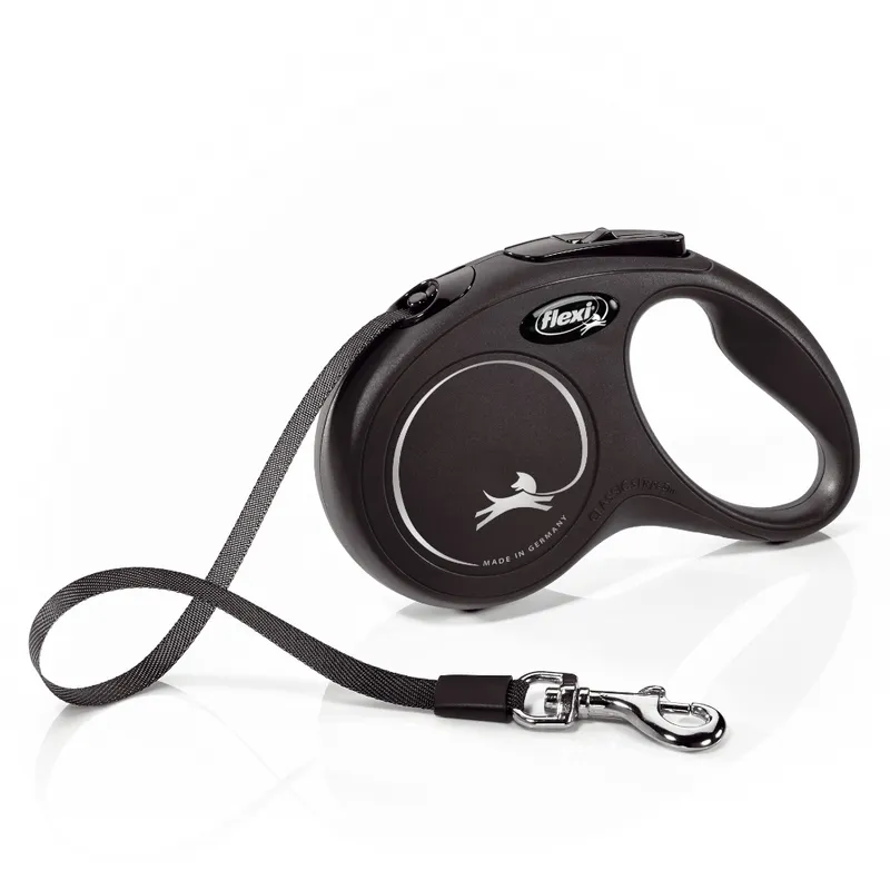 Alternativ bild 0 för Flexi New Classic S Tape 5m/15kg (Svart)