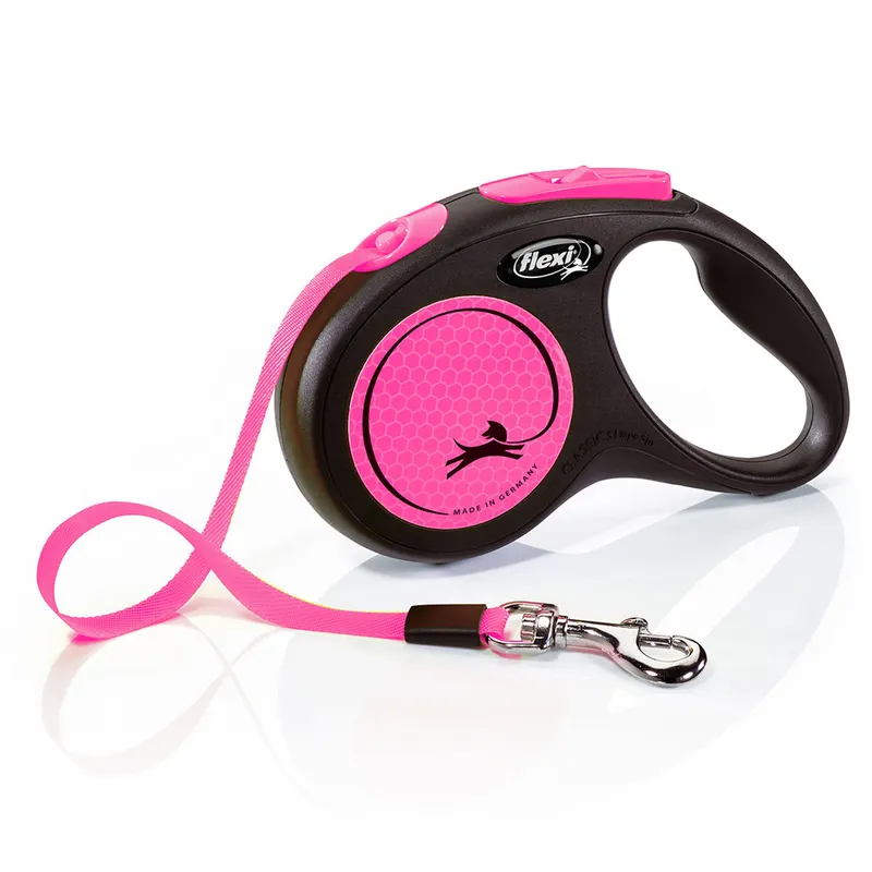 Alternativ bild 0 för Flexi New Neon Medium 5 m band/25 kg (Rosa)