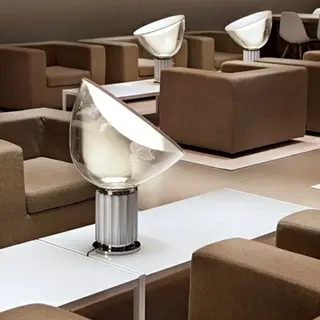 Produktfoto för Flos - Taccia Glas Bordslampa Silver Flos