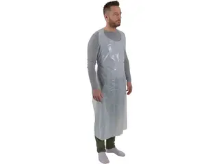 Produktfoto för Förkläde abena, ldpe, 30 µm, 80 x 130 cm, vitt, förpackning med 100 st