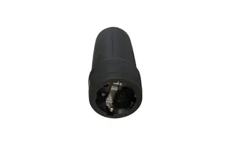 Produktfoto för Förlängningskabel rund Schuko med jord 16A 250V IP44, gummi svart