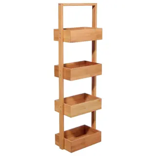 Produktfoto för Förvaringshylla, Bambu - 4 hyllplan