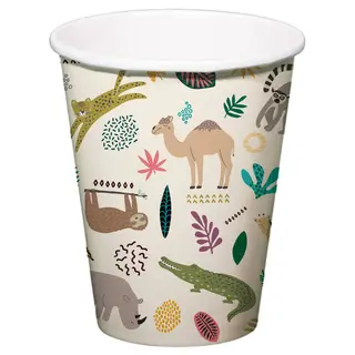 Produktfoto för Folat BV - Cardboard Cups Wild Animals 6pcs.