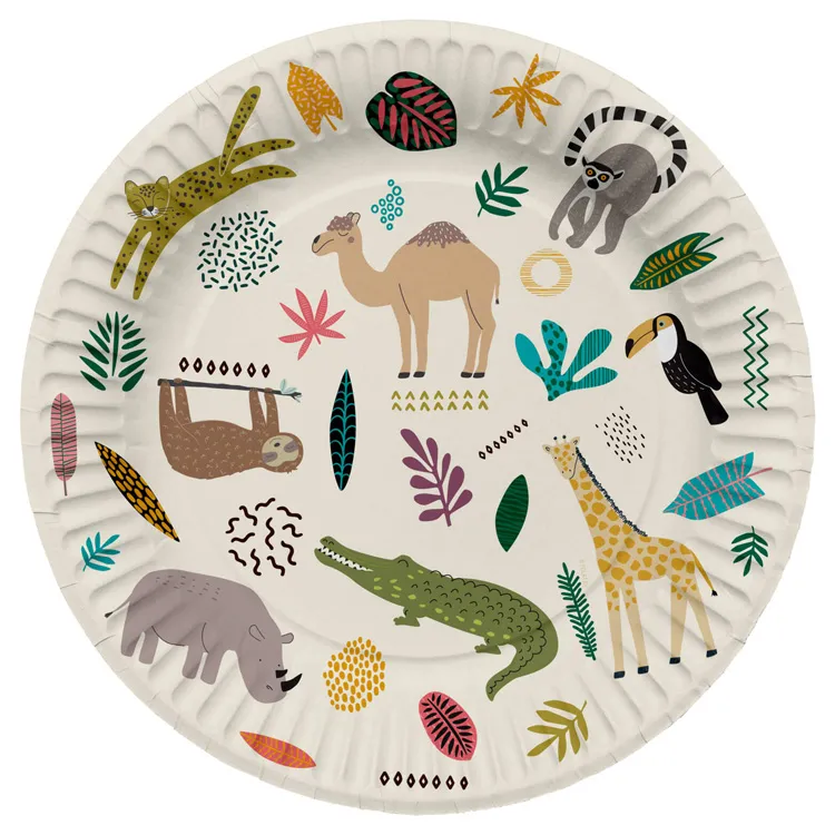 Alternativ bild 0 för Folat BV Plates Zoo Party 8pcs.