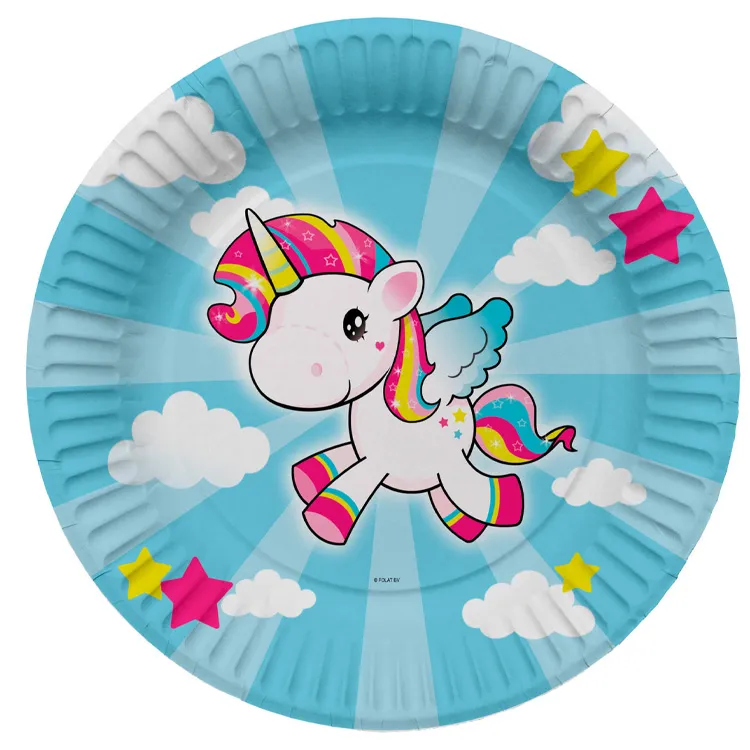 Alternativ bild 0 för Folat BV Unicorn Plates 8pcs.