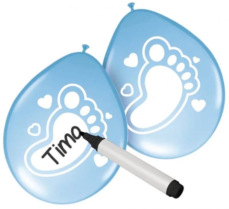 Alternativ bild 0 för Folat BV - Writable Balloons Birth Boy 6 pcs.