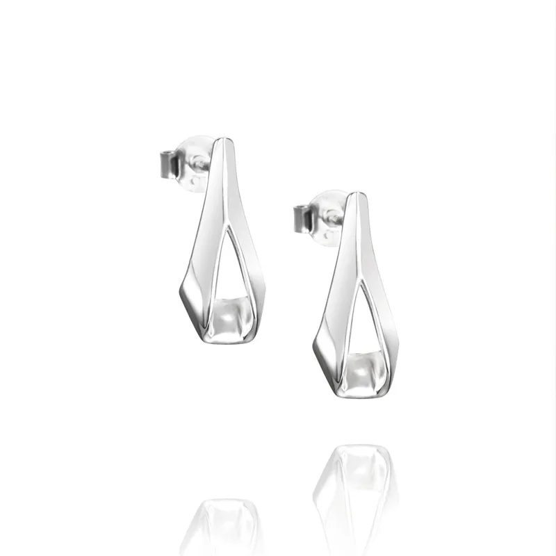 Alternativ bild 0 för Folded Mini Örhänge Silver