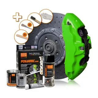 Produktfoto för FOLIATEC Bromsokslack Set NEON, Grön, Emaljfärg, Flytande