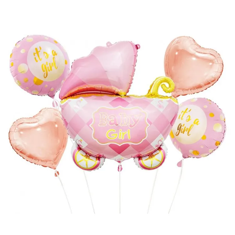 Alternativ bild 0 för Folieballong Barnvagn Rosa