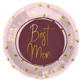 Produktfoto för Folieballong Best Mum rosa 45 cm
