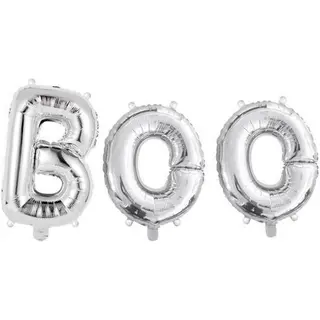 Produktfoto för Folieballong "BOO" Silver 41 cm