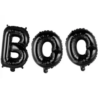 Produktfoto för Folieballong "BOO" Svart 41 cm