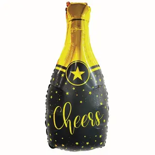 Produktfoto för Folieballong Champagneflaska "Cheers"
