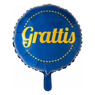 Produktfoto för Folieballong Grattis, Blå