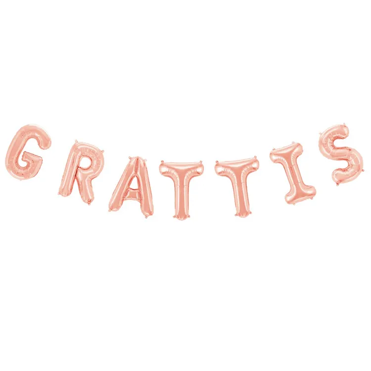 Alternativ bild 0 för Folieballong "GRATTIS" Rosé 41 cm