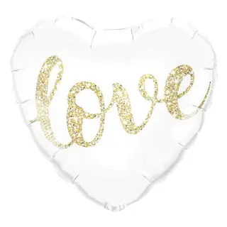 Produktfoto för Folieballong Hjärtformad "love" 46cm