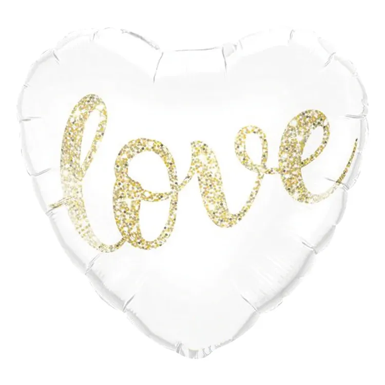 Alternativ bild 0 för Folieballong Hjärtformad "love" 46cm