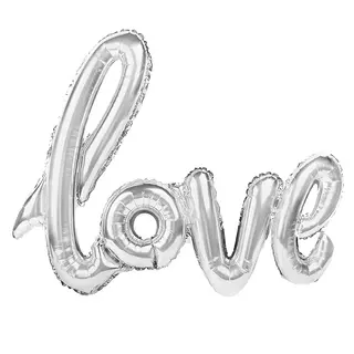 Produktfoto för Folieballong "love" Silver