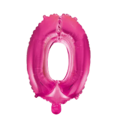 Alternativ bild 0 för Folieballong siffra 0-9 rosa 41 cm Siffra 7