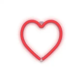 Produktfoto för Forever Light Neon LED-Lampa HEART batteri + USB FLNEO7, Röd