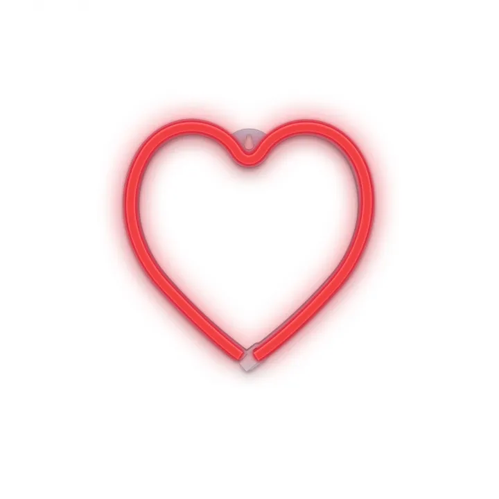 Alternativ bild 0 för Forever Light Neon LED-Lampa HEART batteri + USB FLNEO7, Röd