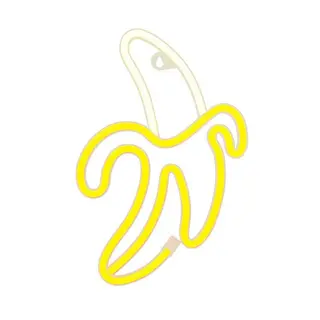 Produktfoto för Forever Light Neon LED-ljus Banan, batteri + USB FLNEO10, Vit/Gul