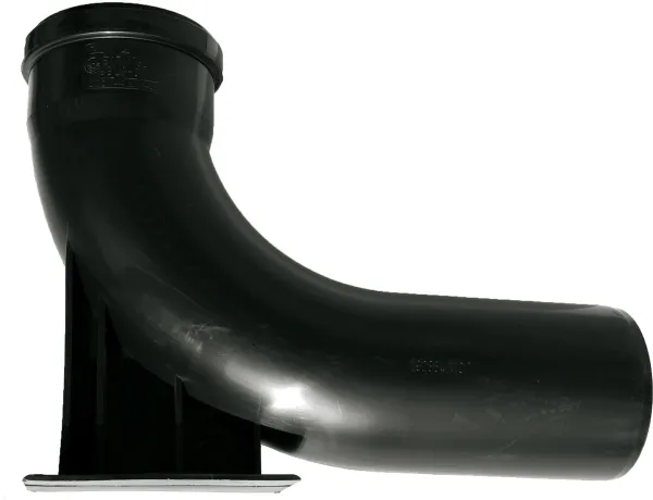 Alternativ bild 0 för Fotböj 110mm x 87,5°, lång - svart PP