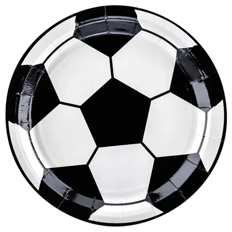 Alternativ bild 0 för Fotboll Pappersassiette 18cm 6-pack