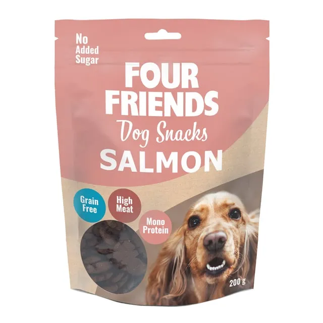 Alternativ bild 0 för Four Friends Dog Snacks Salmon 200 g