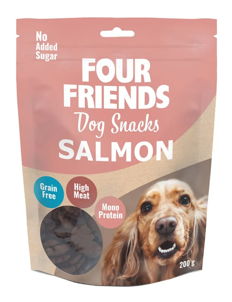 Alternativ bild 0 för Four Friends Dog Snacks Salmon 200 g