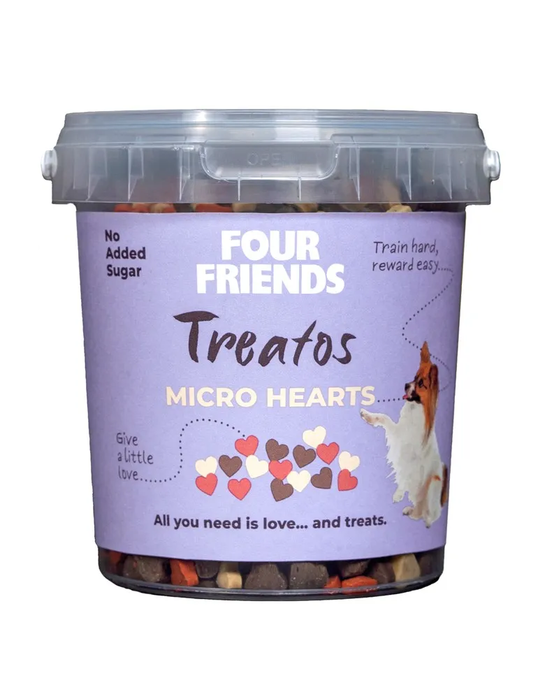 Alternativ bild 0 för Four Friends Treatos Micro Hearts 500 g