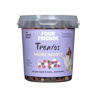 Produktfoto för Four Friends Treatos Micro Hearts 500 g