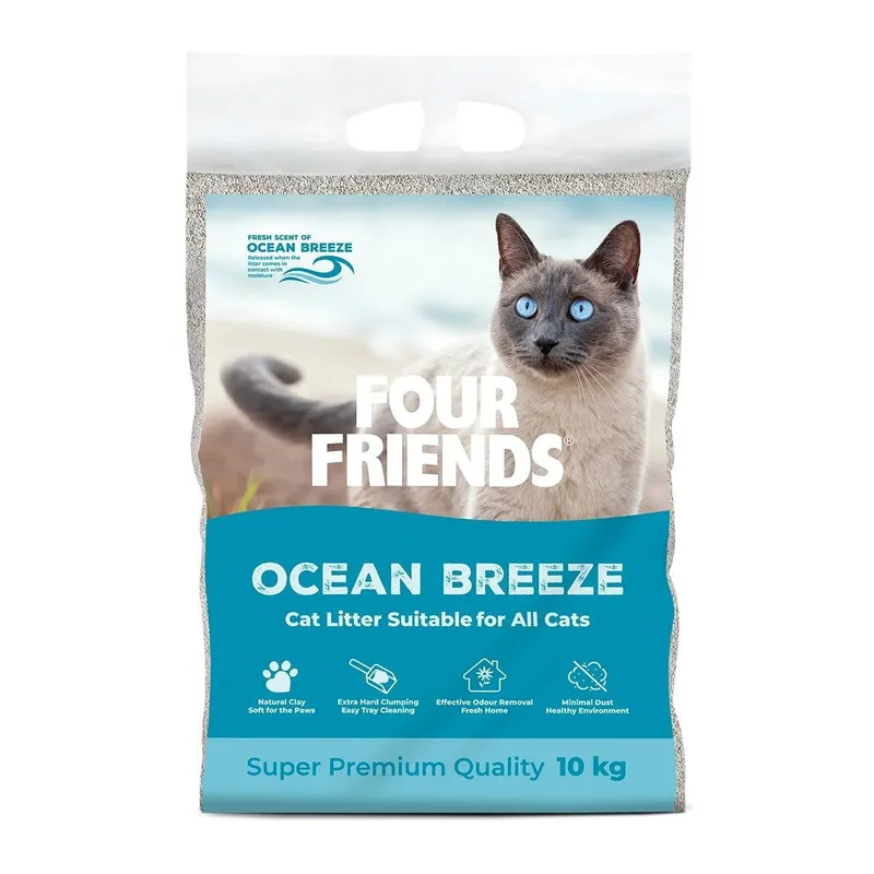 Alternativ bild 0 för FourFriends Cat Litter Ocean Breeze 10kg