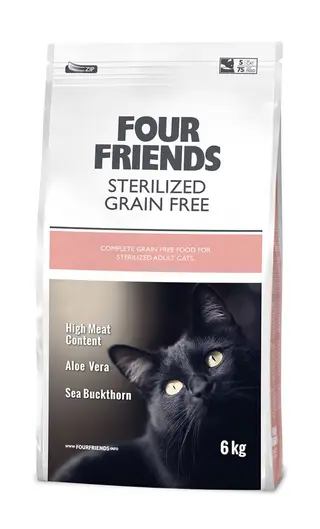 Produktfoto för FourFriends Cat Sterilized Grain Free (6 kg)