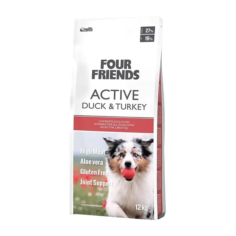 Bild 1 för FourFriends Dog Active Duck & Turkey 12 kg
