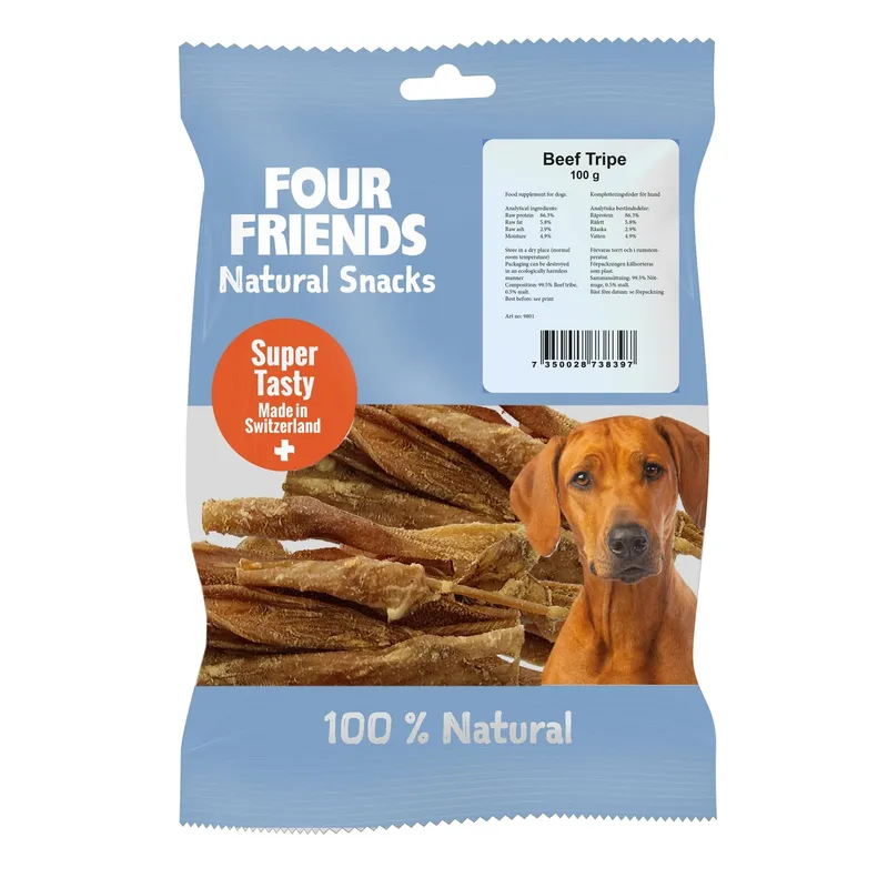 Bild 2 för FourFriends Dog Beef Tripe 100 g